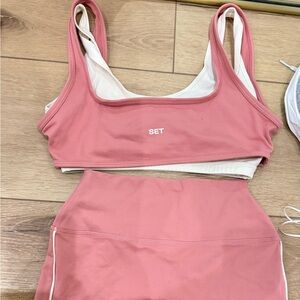 SET Active X Parke Pink Activewear Set size Small